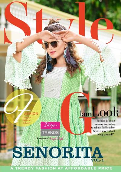 Senorita Vol 1 By Diya Trends Fancy Cotton Short Kurti Collection